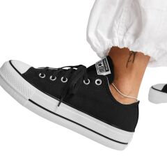 Converse Chuck Taylor All Star Lift Unisex Siyah Platform Sneaker Spor Ayakkabı 560250C.001