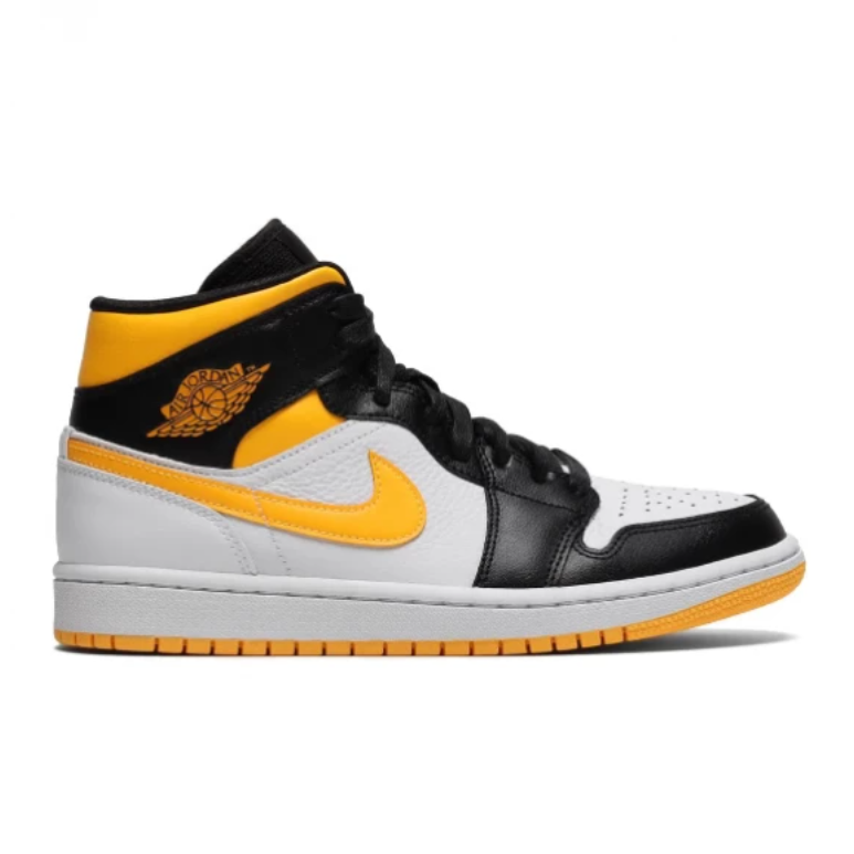 Nike Air Jordan 1 Mid Retro Laser Orange Yellow Black Spor Ayakkabı