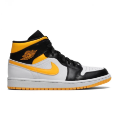 Nike Air Jordan 1 Mid Retro Laser Orange Yellow Black Spor Ayakkabı