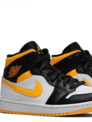 Nike Air Jordan 1 Mid Retro Laser Orange Yellow Black Spor Ayakkabı