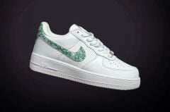 Nike Air Force 1 '07 -  Green Yeşil -  Desenli Günlük Sneaker Spor Ayakkabı